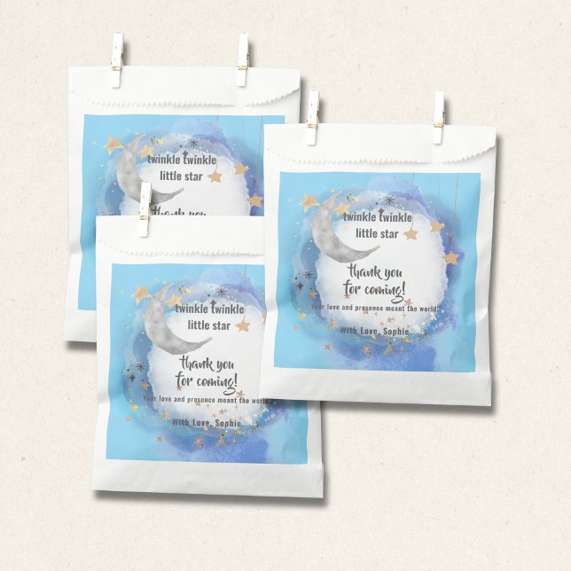 Celestial Moon Stars, Royal Blue And Gold Abstract Favour Bag (Creator Uploaded)