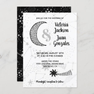 Celestial & Moon Stars Wedding Invitations