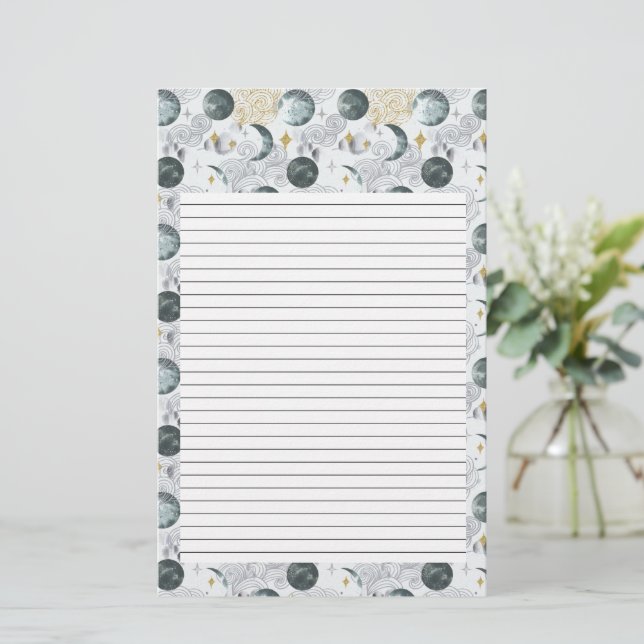 Celestial Moon Stationery Collection (Standing Front)