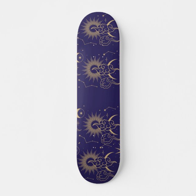Celestial Moon & Sun Theme  Skateboard (Front)