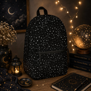Celestial Moon Theme Printed Backpack