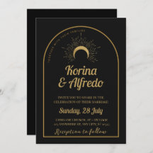Celestial Moon Wedding Invite