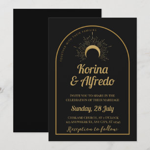 Celestial Moon Wedding Invite
