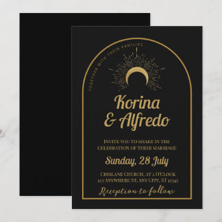 Celestial Moon Wedding Invite