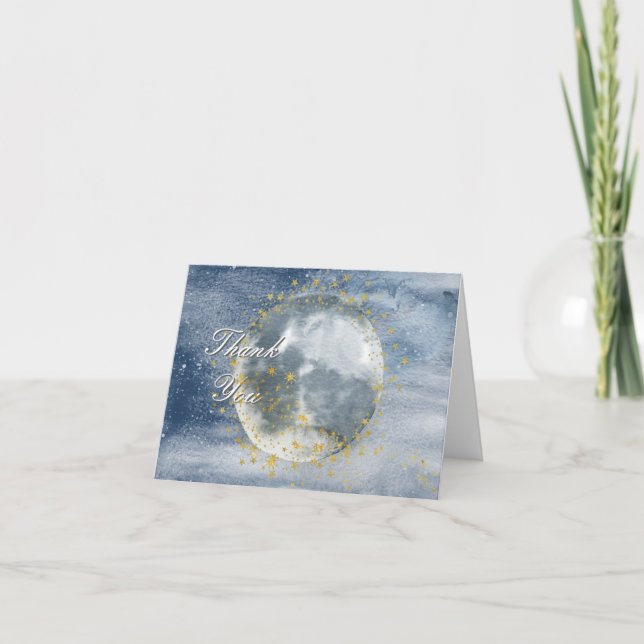 Celestial Moonbeam Dream  Thank You Card (Front)