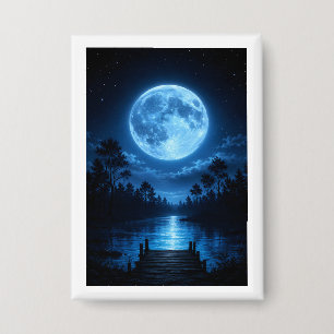 Celestial Moonlit Forest Reflection Aesthetic