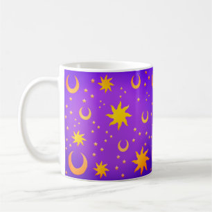 Celestial Moons and Stars Coffee Mug