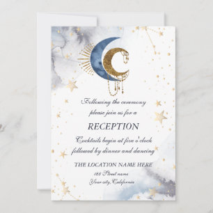 Celestial Moons,Stars  Invitation