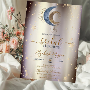 Celestial Moons,Stars Magical Bridal Luncheon  Invitation