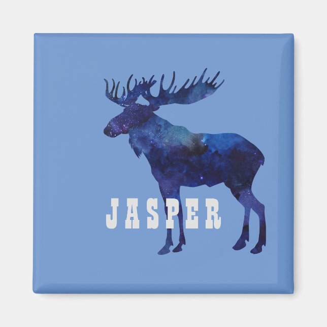Celestial Moose Silhouette Custom Magnet (Front)
