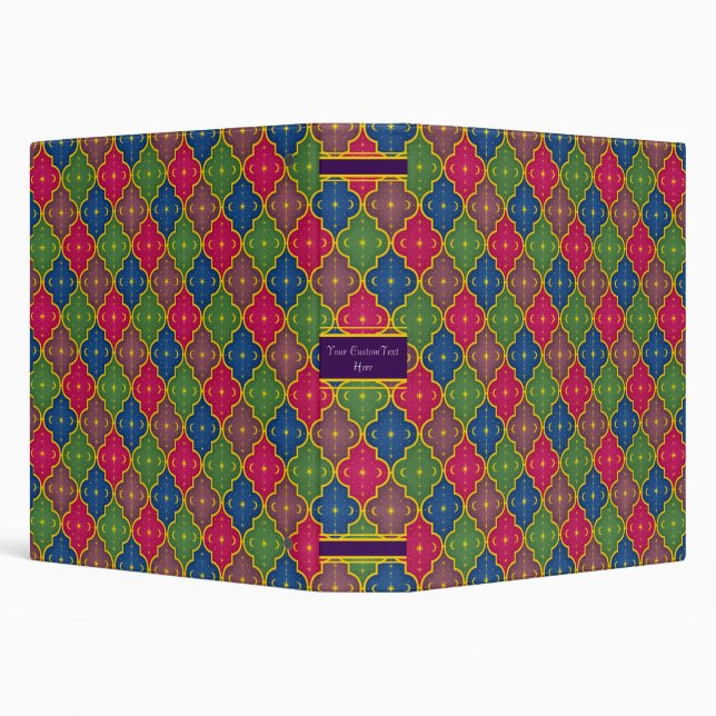 Celestial Moroccan Tile Custom 1.5 Inch Binder (Background)