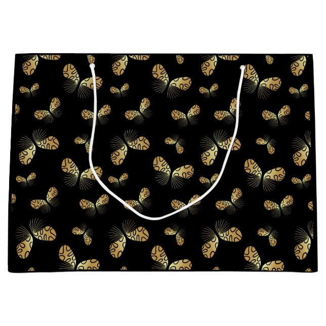 Celestial Moth Butterfly Pattern  Large Gift Bag (Front)