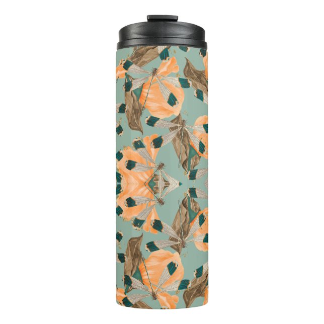 Celestial Moth Butterfly Pattern Thermal Tumbler (Front)