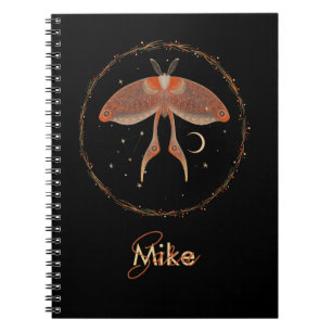 Celestial Moth Personalized Notebook