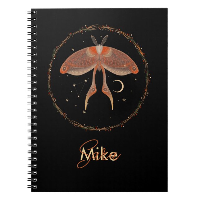 Celestial Moth Personalized  Notebook (Front)