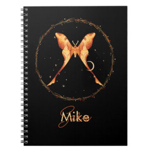 Celestial Moth Personalized Notebook