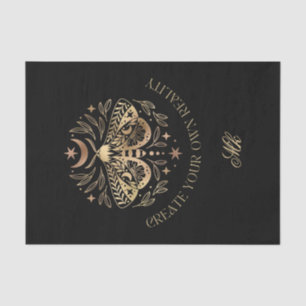 Celestial Moth Personalized Throw Pillow Tissue Paper