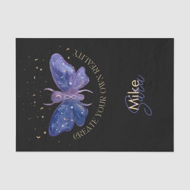 Celestial Moth Personalized  Tissue Paper (Front)