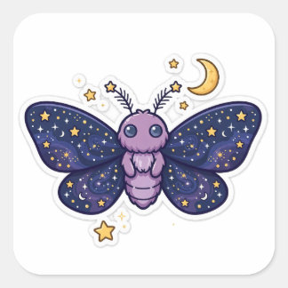 Celestial Moth Stars Night Sky Sticker