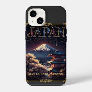 Celestial Mount Fuji Japan Pagoda Travel Art iPhone 14 Case
