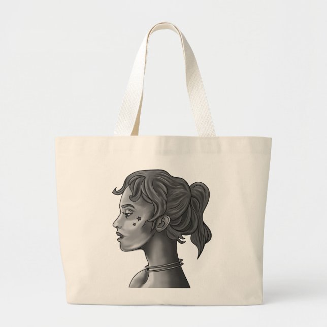 Celestial Muse Minimalist Tote Bag (Front)