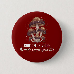 Celestial Mushroom Constellation Universe 2 Inch Round Button