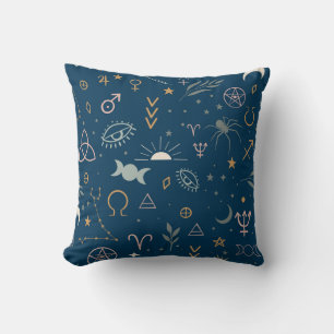Celestial Mysteries Pattern Throw Pillow