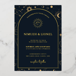 Celestial Mystical Elements Starsigns Wedding Foil