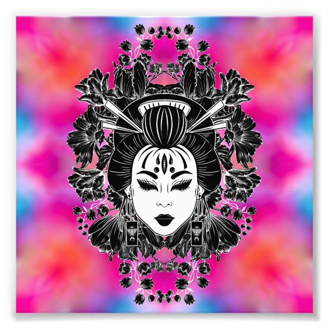 CELESTIAL MYSTICAL JAPANESE GEISHA SPIRIT PHOTO PRINT (Front)