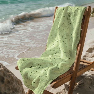 Celestial Mystical Seamless Pattern Beach Towel