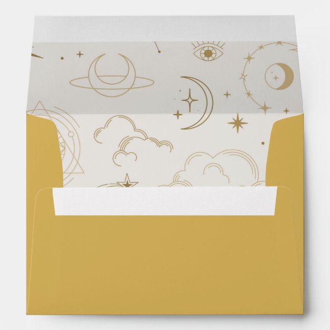 Celestial Mystical Star sign return address  Envelope (Back (Bottom))