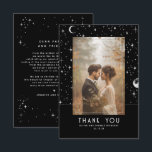 Celestial & Mystical Starry Night Thank You Photo<br><div class="desc">Celestial cosmic wedding thank you photo card</div>