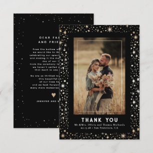 Celestial & Mystical Starry Night Thank You Photo
