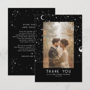 Celestial & Mystical Starry Night Thank You Photo Card