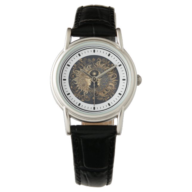 Celestial Mystical Sun Moon  Watch (Front)