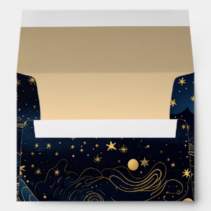 Celestial Navy Gold  Envelope