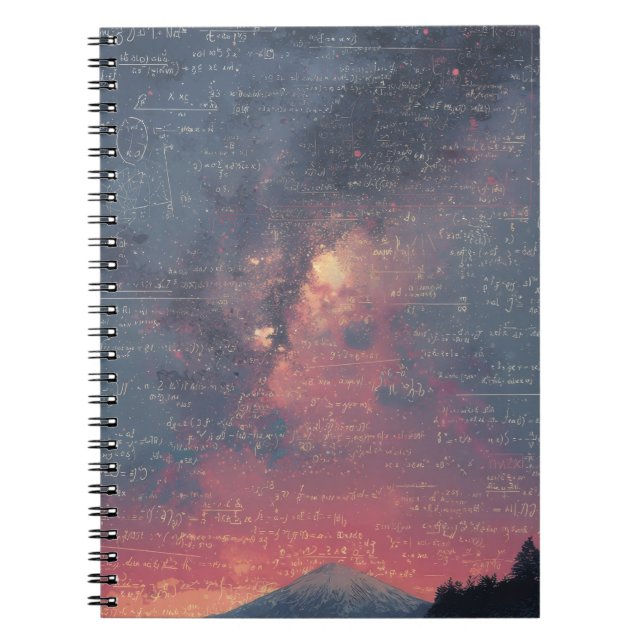 Celestial Nebula Math Spiral Notebook (Front)