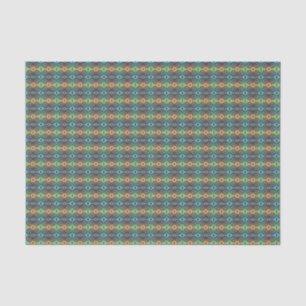 Celestial Neon Mandala Retro-Modern Ribbon Tissue Paper