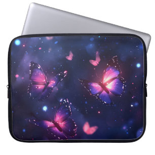 Celestial Night Butterfly Garden Laptop Sleeve