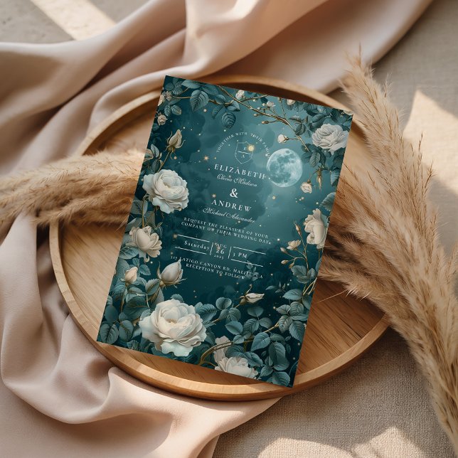 Celestial Night Garden Wedding Invitation (Creator Uploaded)