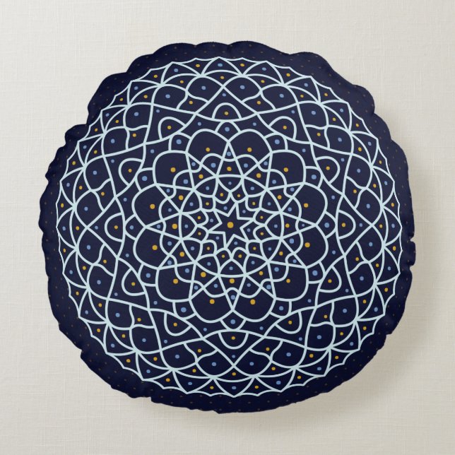 Celestial Night Round Pillow (Front)