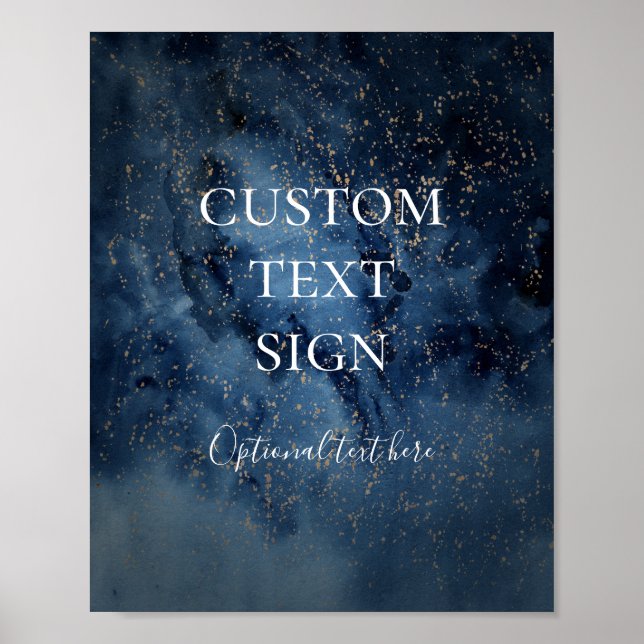Celestial Night Sky | Gold Cards and Gifts Custom Poster (Front)