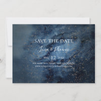 Celestial Night Sky | Gold Horizontal