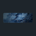 Celestial Night Sky | Gold Return Address Label<br><div class="desc">This celestial night sky | gold return address label is perfect for your enchanted under-the-stars wedding. The dark navy blue watercolor sky, dotted with gold stars, will set the tone for your evening boho outdoor wedding. Personalize it as you wish or keep it as is. Be sure to look through...</div>