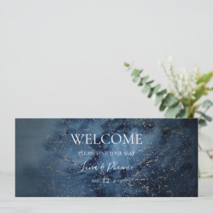 Celestial Night Sky   Gold Seating Chart Header