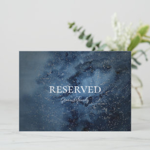 Celestial Night Sky   Silver Reserved Sign