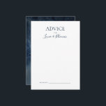 Celestial Night Sky | Silver Wedding Advice Card<br><div class="desc">This celestial night sky | silver wedding advice card is perfect for your enchanted under-the-stars wedding. The dark navy blue watercolor sky, dotted with silver stars, will set the tone for your evening boho outdoor wedding. Personalize it as you wish or keep it as is. Be sure to look through...</div>