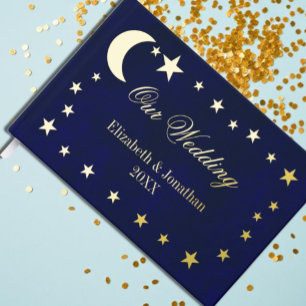 Celestial Night Sky Wedding Guest Book