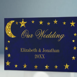 Celestial Night Sky Wedding Guest Book