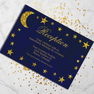 Celestial Night Sky Wedding Reception Enclosure Card